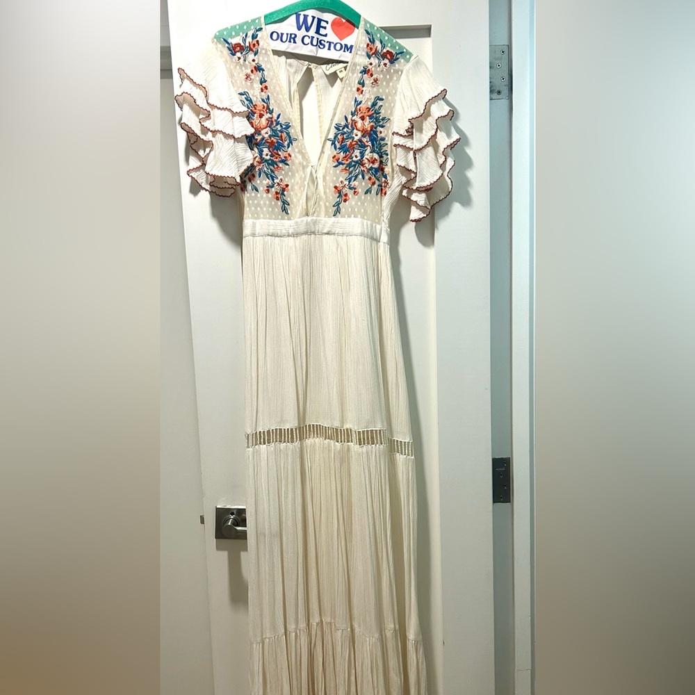 Cleobella Amery White Embroidered Maxi Dress XS - Picture 5 of 5